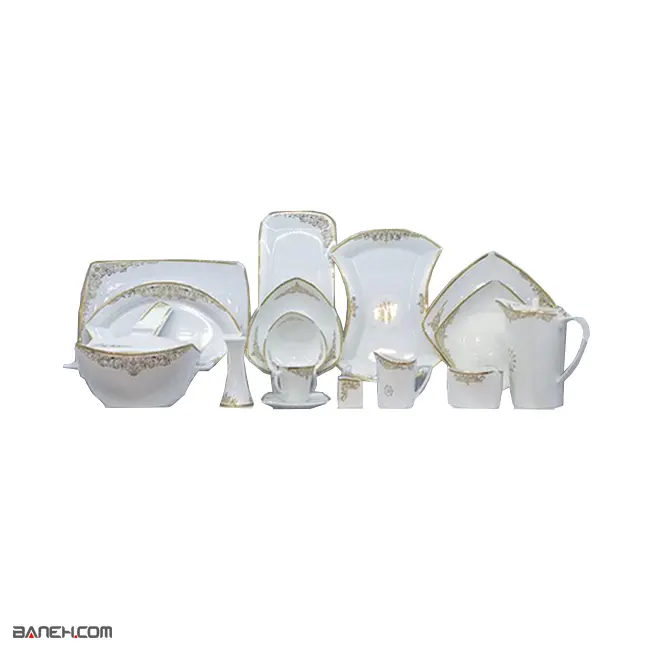 سرویس غذاخوری چینی سه گوش 105 پارچه Chinese 105 pieces