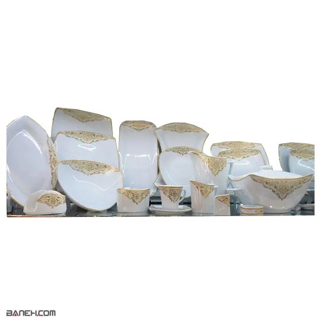 سرویس غذاخوری طرح چینی 12 نفره پردیس Chinese 105 pieces