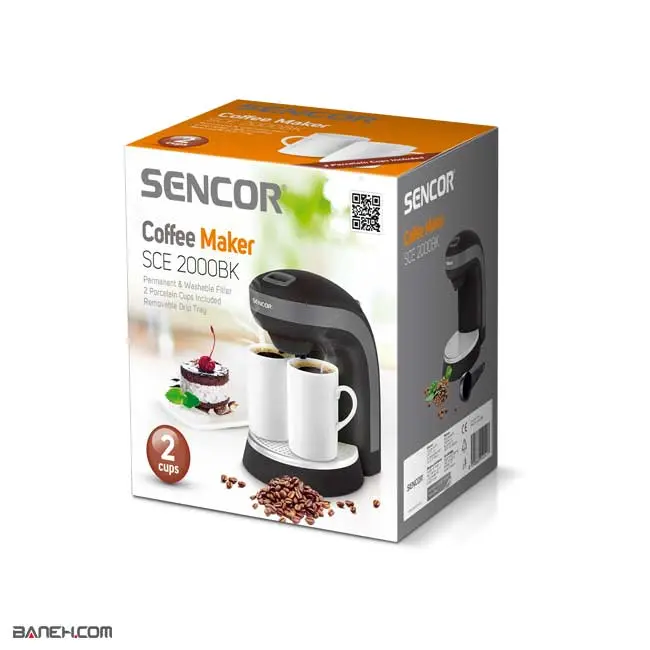 قهوه ساز سنکور 350 وات SCE 2000BK Sencor