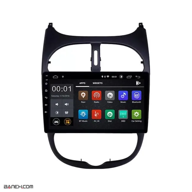 پخش تصویری فابریک اندروید پژو 206 Car MultiMedia Android