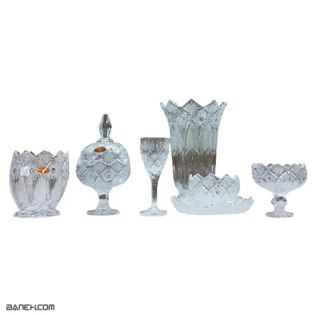 سرویس پذیرایی کریستال طرح فرانسه 12 نفره Serving Set Crystal 52 pcs