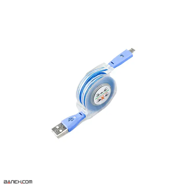 كابل جمع شونده 2 کاره 2in1 retractable charging cable