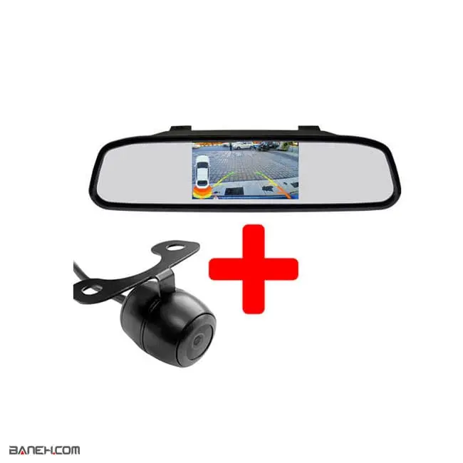 مانیتور آینه ای 4.3 اینچی با دوربین عقب Car Monitor Mirror 4.3 Inch