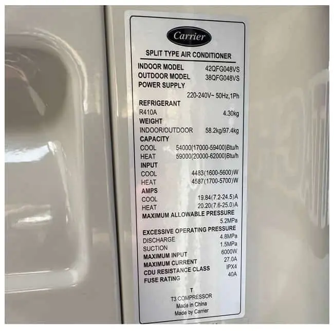 کولر گازی ایستاده کریر 48000 اینورتر 42QFG048VS T3