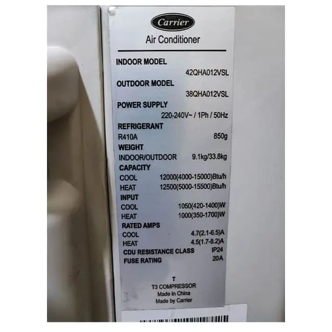 کولر گازی کریر 12000 Carrier