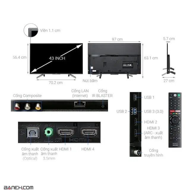 4 تلویزیون هوشمند اندروید فول اچ دی سونی 49W800G Sony LED 43w800g 3 1 1.jpg تلویزیون هوشمند اندروید فول اچ دی سونی 49W800G Sony LED