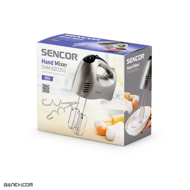 همزن دستی سنکور Sencor SHM 6203SS Hand Mixer 300W