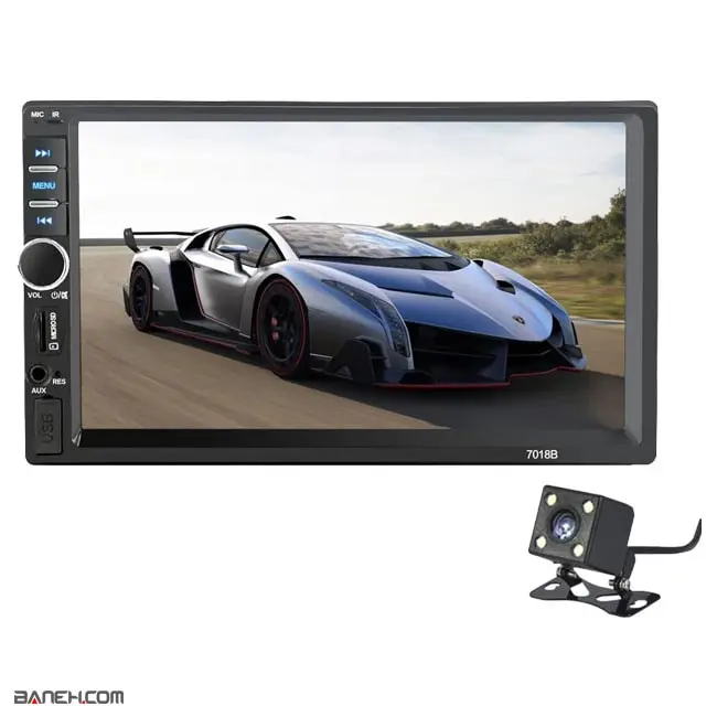 پخش تصویری خودرو 7 اینچ  دو دین HD 7018 بلوتوث دار