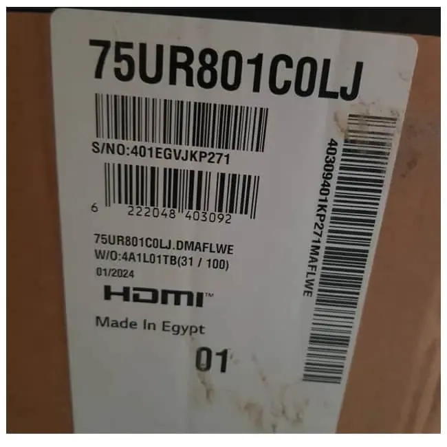 تلویزیون ال جی 75UR801C UR801