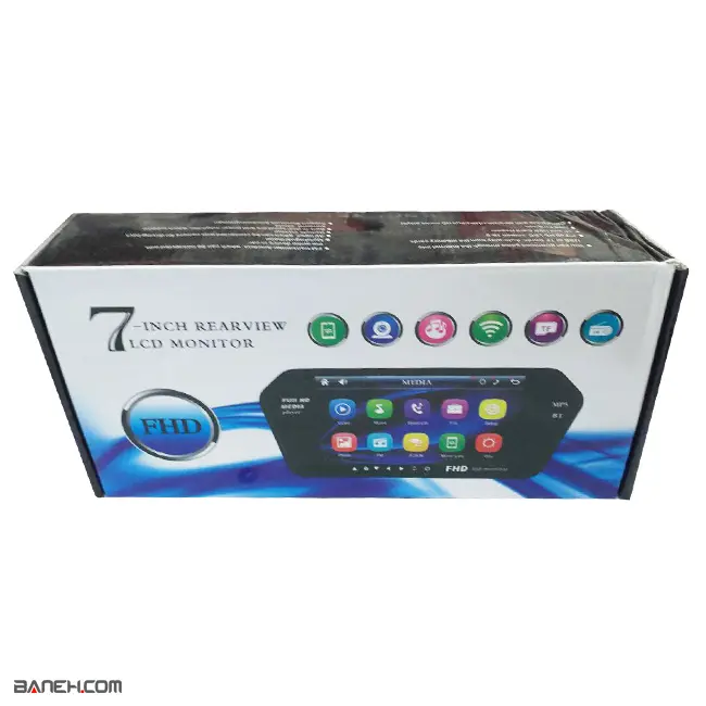 7inch led monitor 1 1 2.jpg مانیتور آینه ای خودرو 7 اینچ 7inch Rearview LCD Monitor