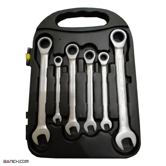 آچار جغجغه 7 پارچه 7PCS FIXED HEAD RATCHET WRENCH