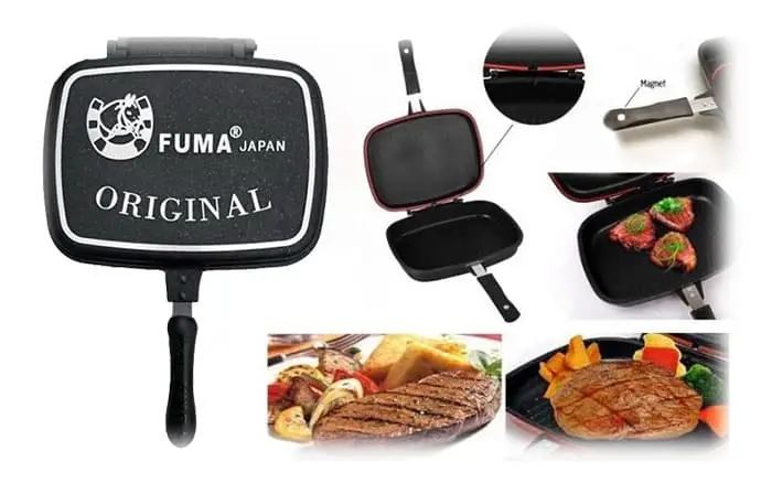 FUMA FU 466 5 .jpg ماهیتابه دوطرفه 32 سانتی متر فوما GRIL PAN FUMA FU-466