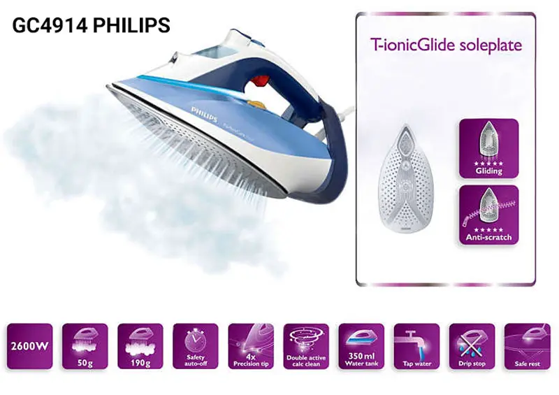 GC4914 20.jpg اتو بخار فیلیپس 2600 وات GC4914 Philips Steam Iron