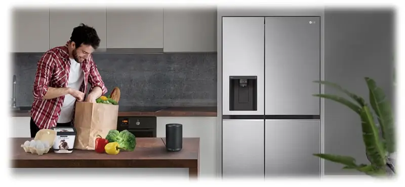 LG GCL 287GVL 11 .jpg یخچال ساید ال جی L287 ا ۳۰ فوت سفید نقره
