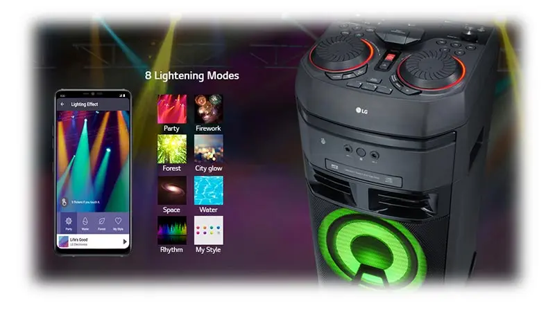 سیستم صوتی چند رسانه ای ال جی 500 وات OK55 LG XBOOM