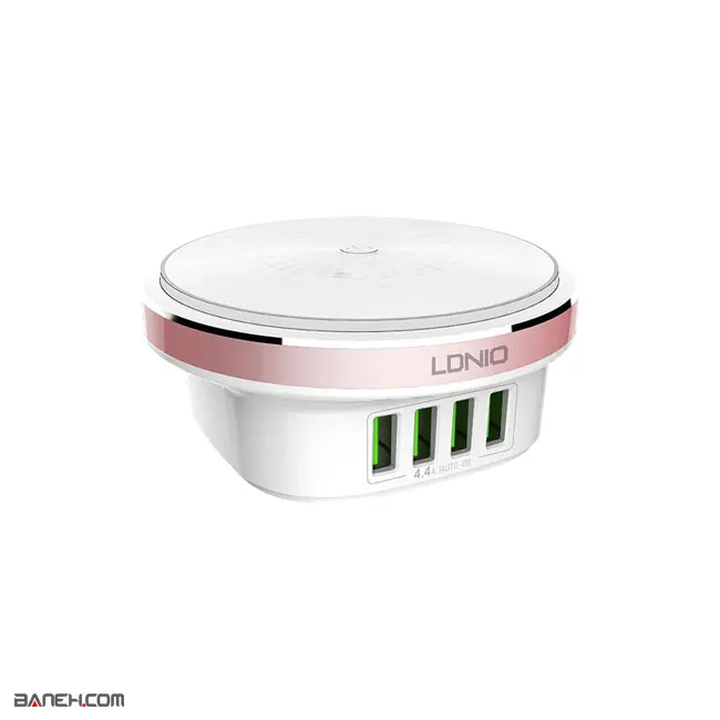 لوازم جانبی موبایل هاب 4 پورت و چراغ خواب الدینیو LDNIO A4406 Hub and LED lamp