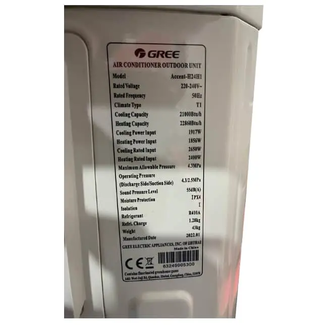 کولر گازی گری اسفورماتیک 24000 کم مصرف S4 MATIC-H24H1 T1
