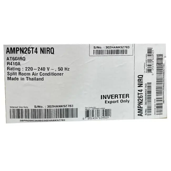 کولر گازی ال جی 26000 دوال اینورتر AMPU26T4 T3 T4