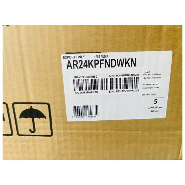 کولر گازی سامسونگ 24000 کم مصرف AR24KPFNDWKN R22 T3