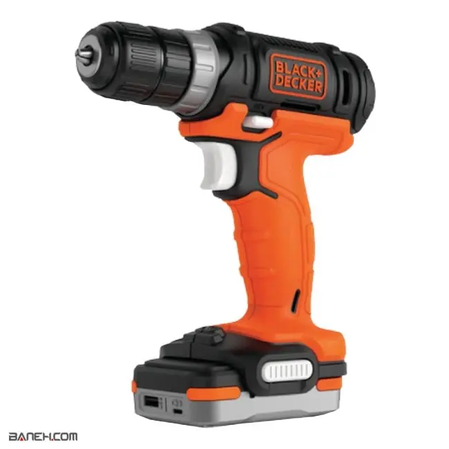 دریل شارژی بلک اند دکر 12 ولت DRILL BLACK+DECKER 12V BD12S1