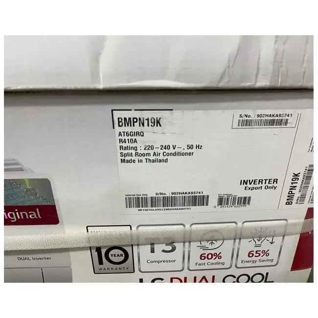 کولر گازی ال جی 19000 دوال اینورتر BMPN19K آی کنترل