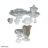 crystal french white 6 1 1 1 1 سرویس کریستال سفید بلورین فرانسه 104 پارچه 24 نفره Crystal 104pieces