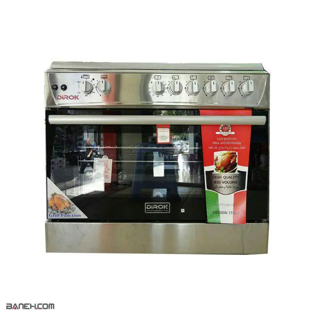 اجاق گاز فر دار دیروک 5 شعله DIR1512SO Dirok Oven Gas 5 Flame