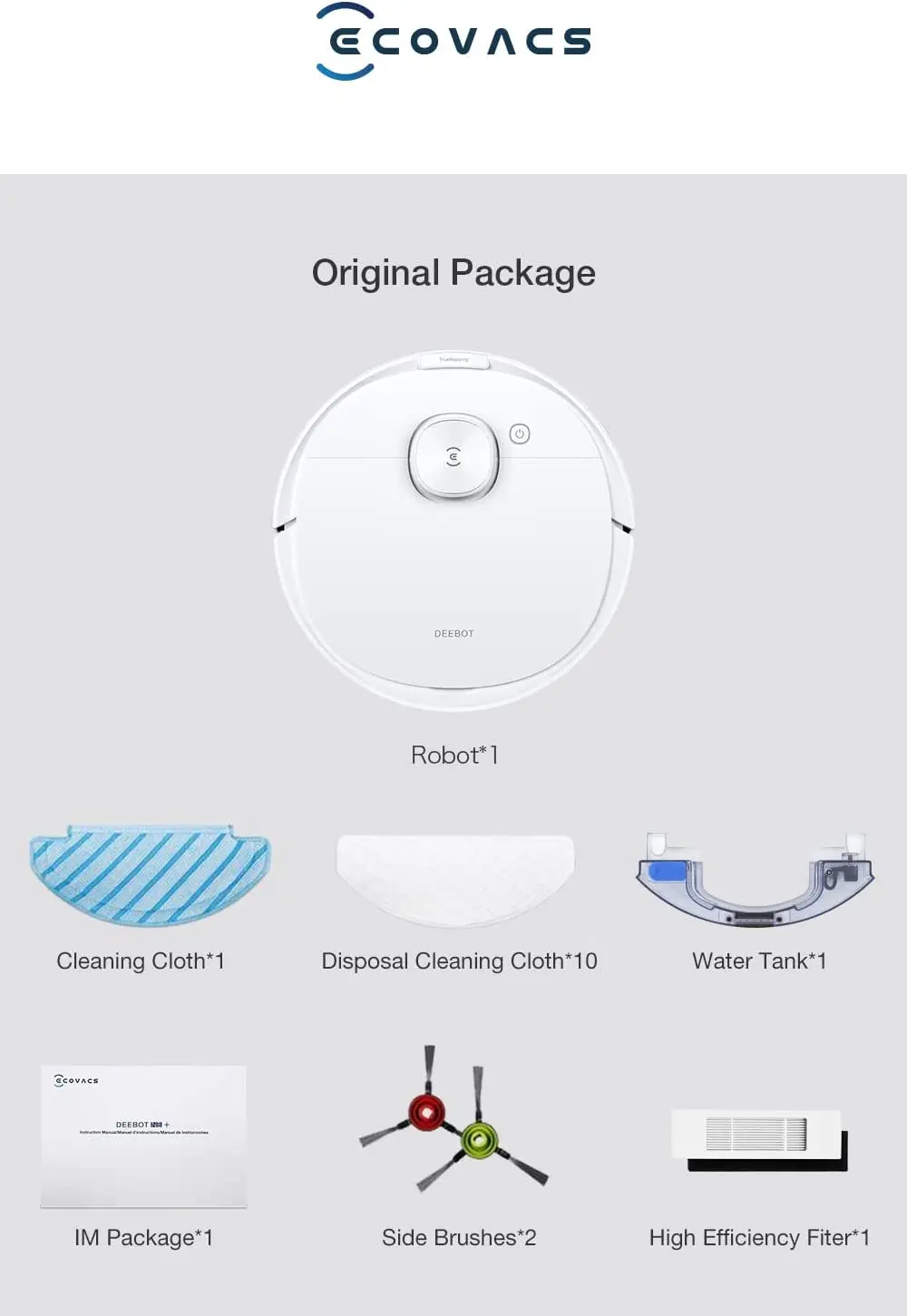 جارو برقی رباتیک اکووکس مدل ‎ ECOVACS DEEBOT N8 DLN26-21EP
