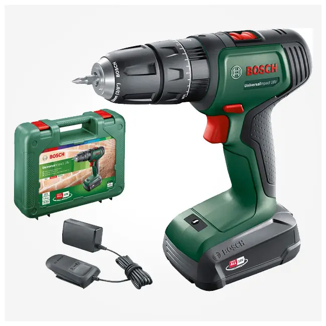 دریل پیچ گوشتی و چکشی شارژی 18 ولت مدل Bosch 06039D4170