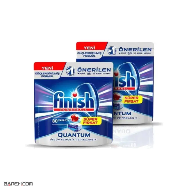 قرص ماشین ظرفشویی فینیش کوانتوم 80 عددی Finish Tablet