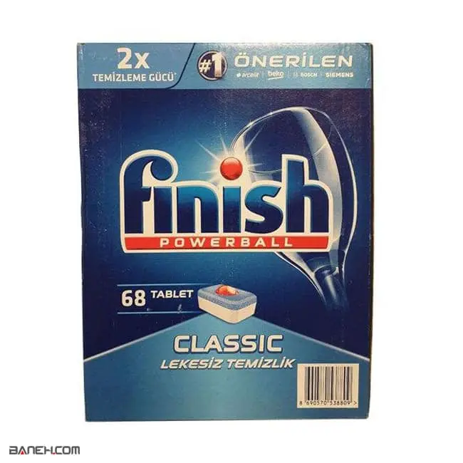 قرص ماشین ظرفشویی فینیش مدل کلاسیک 68 عددی FINISH CLASSIC
