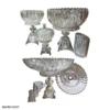 french design crystal 3 1 2 سرویس کریستال طرح فرانسه 52 پارچه 12 نفره Crystal 52 pieces