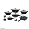 fuma fu 873 6 1 سرویس قابلمه 19 پارچه چدن سرامیک فوما FUMA 19 PSC SET FU-873