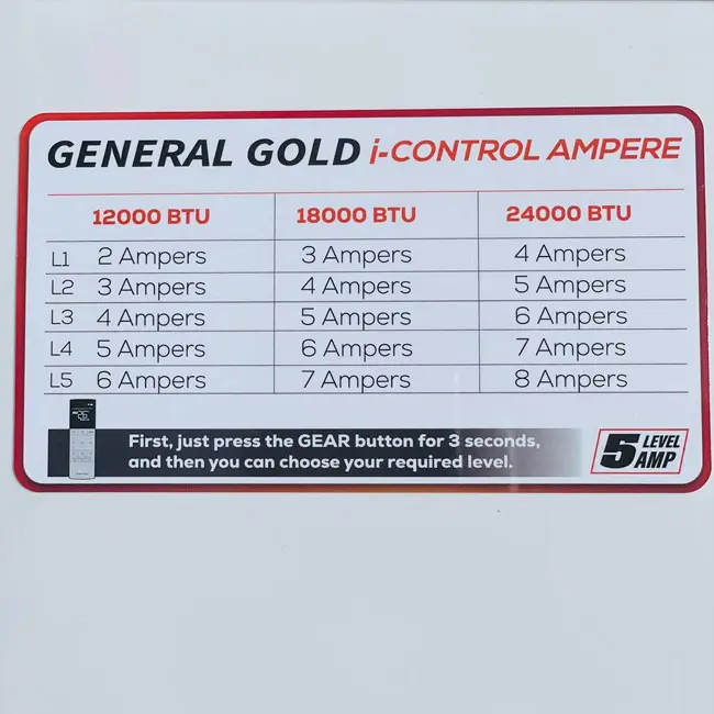 کولر گازی جنرال گلد اینورتر دیوا GG-MS12000 DIVA 5