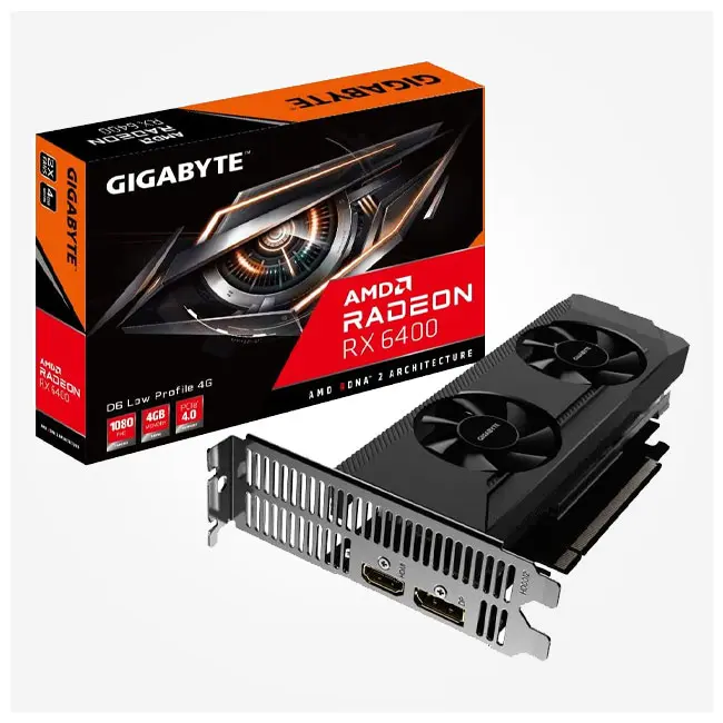کارت گرافیک گیگابایت 4 گیگابایت مدل Gigabyte Radeon RX 6400 D6