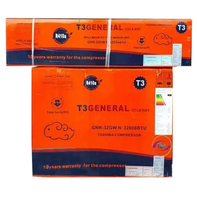 کولر گازی تی تری جنرال 32000 طرح لبخند GNR-32GW N T3