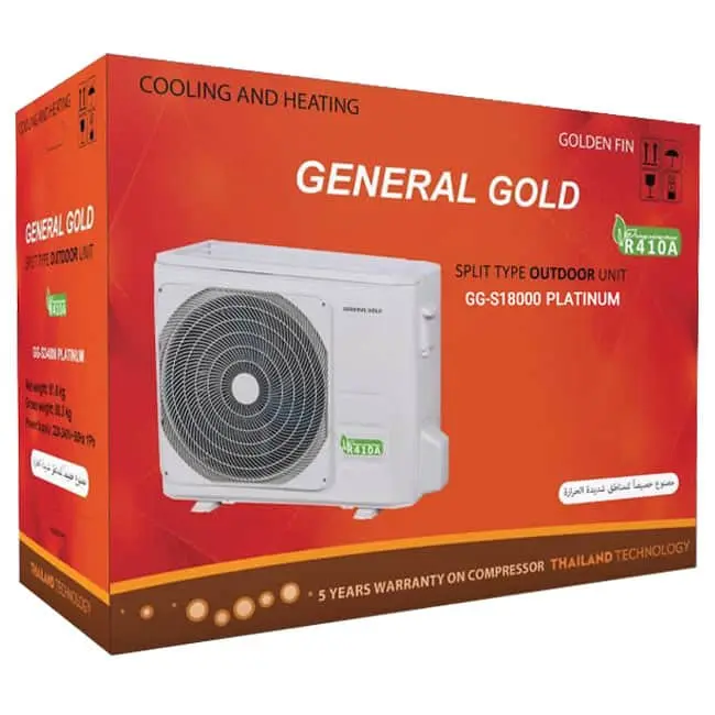 کولر گازی جنرال گلد 18000 پلاتنیوم GG-S18000 Platinum T3 R410