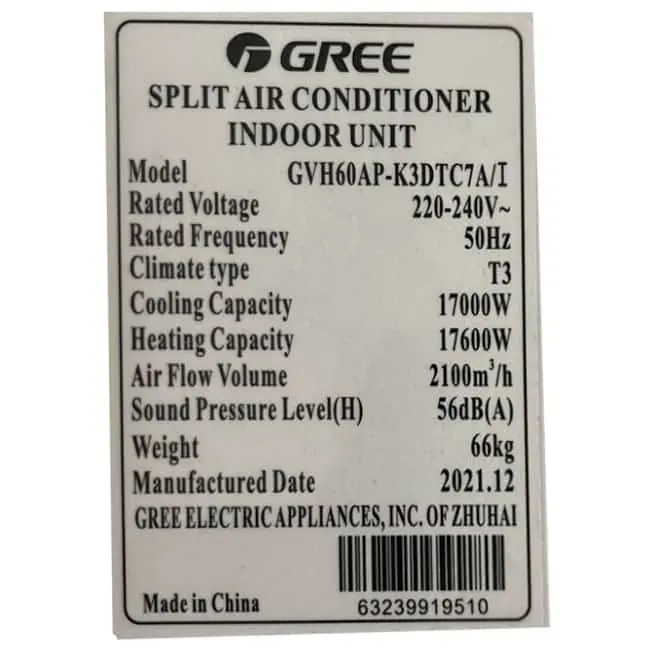 کولر گازی ایستاده گری 60000 اینورتر GVH60AP-K3DTC7A