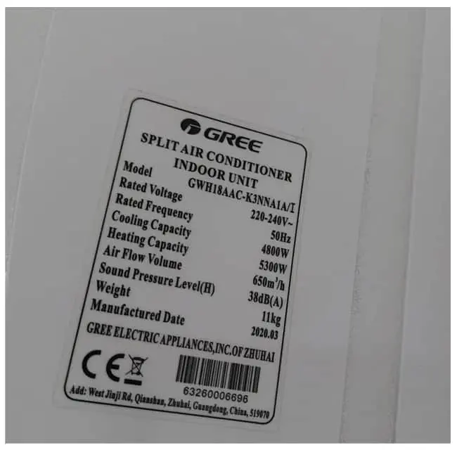 کولر گازی گری 18000 کم مصرف GWH18AAC-K3NNA1A/I T1