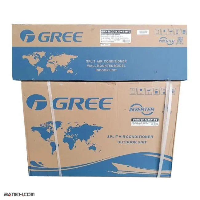 کولر گازی گری 18000 سرد و گرم Gree GWH18QD-K3DNB8B/I