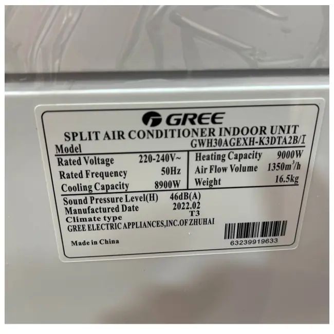کولر گازی گری 30000 اینورتر GWH30AGEXH-K3DTA2B/I T3
