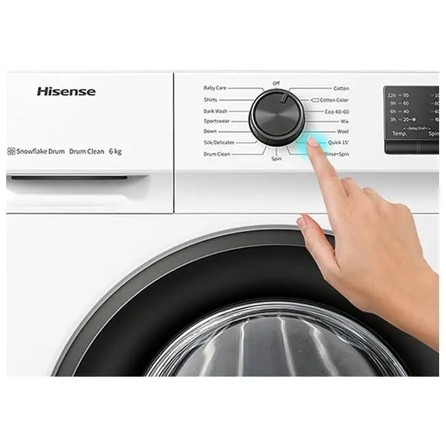 ماشین لباسشویی هایسنس ۶ کیلویی WFVC6010 سفید نقره