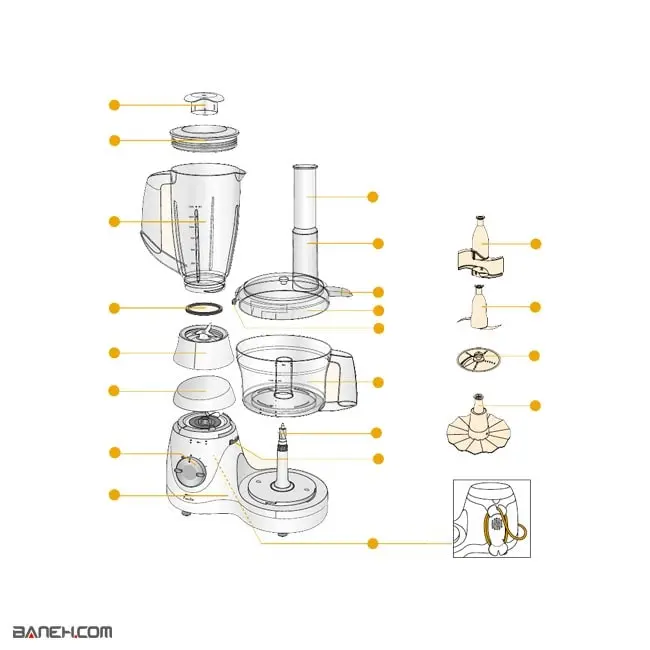 غذاساز فیلیپس 700 وات HR7724 Philips Food Processor