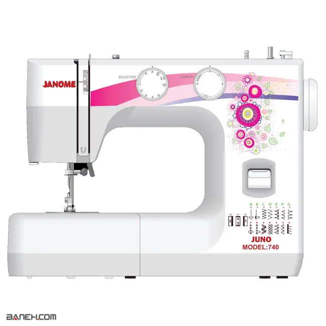 چرخ خیاطی و گلدوزی ژانومه Janome Sewing Machine Juno 740