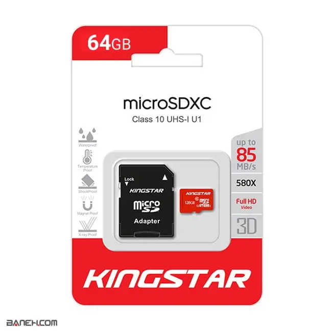 قیمت کارت حافظه کینگ استار 64 گیگا بایت KINGSTAR microSDXC
