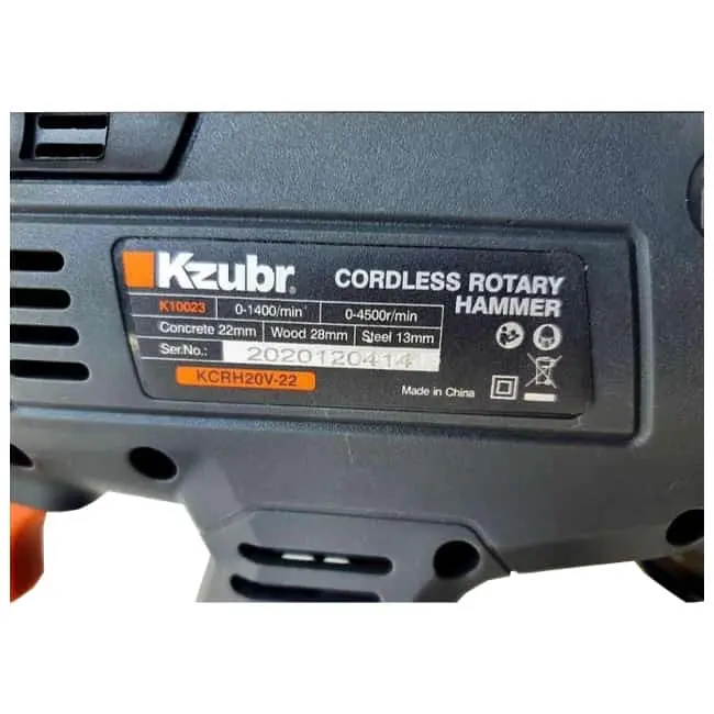 هلتی دریل تخریب شارژی زوبر 20 ولت KCRH20V-22 k10023
