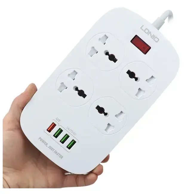 محافظ برق و تبدیل چند راهی الدینیو LDNIO SC4407 FAST 4 USB