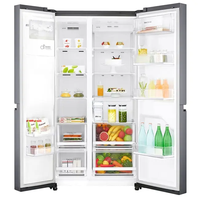 6 یخچال ال جی ساید بای ساید L-267 سیلور 28 فوت یخساز بدون برفک lg l 267 2 1.jpg یخچال ال جی ساید بای ساید L-267 سیلور 28 فوت یخساز بدون برفک