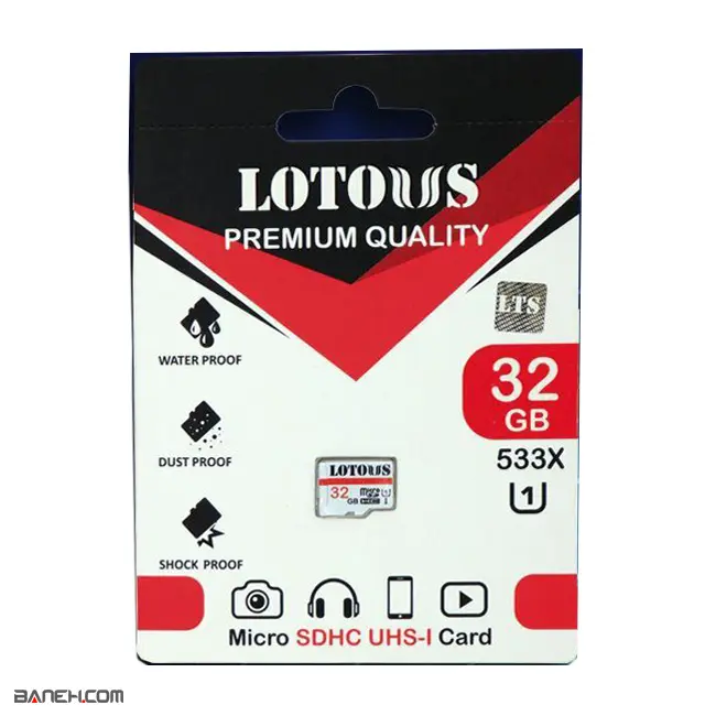 کارت حافظه میکرو اس دی لوتوس 32 گیگابایت Lotous MicroSDHC