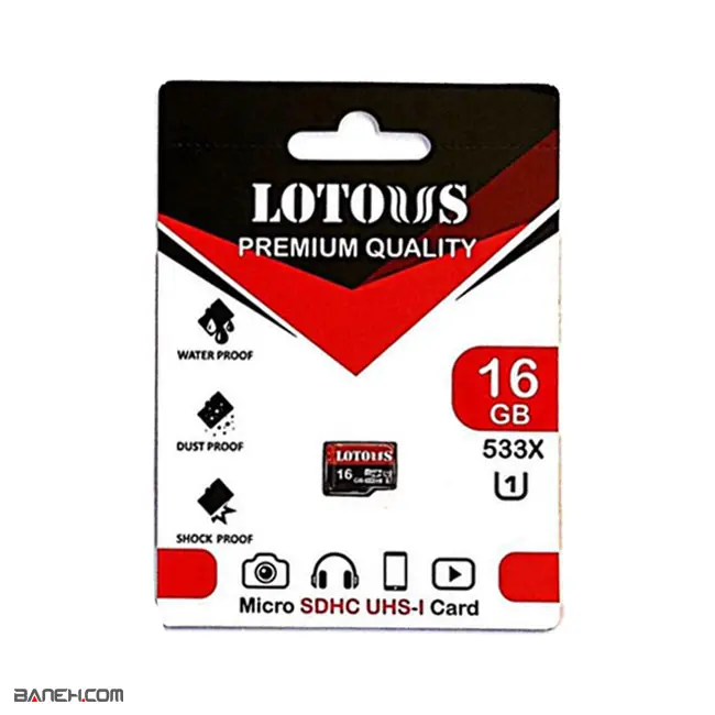 کارت حافظه میکرو اس دی لوتوس 16 گیگابایت Lotous MicroSDHC
